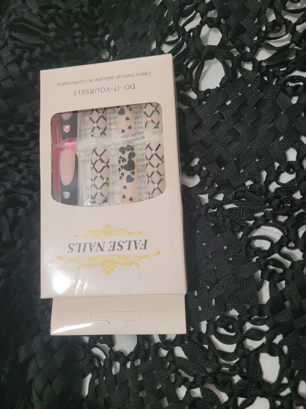 & Other Stories Pink and Black Decorative Press-On Nails